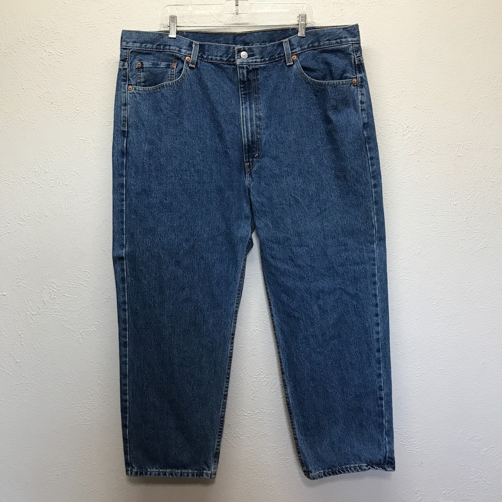 Levis 550 Jeans Mens 44x29 Relaxed Fit Tapered Blue Denim 100% Cotton